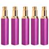 5pcs Travel Spray Bottles Eletrolytic Aluminium 12ml Refillable Perfume Bottles Durable Pocket