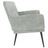351414 vidaXL Bench Light Grey 108x79x79 Cm Velvet
