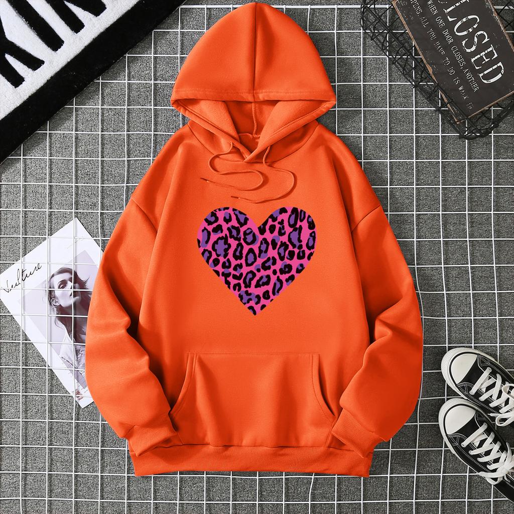 Осенне-зимний тренд женский свитер с принтом 2025 новый повседневный жакет с капюшоном женская толстовка большого размера