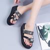 Женские тапочки на танкетке, новые летние модные сандалии, тапочки-бабочки со стразами, уличные с открытым носком, женские шлепанцы, женские шлепанцы