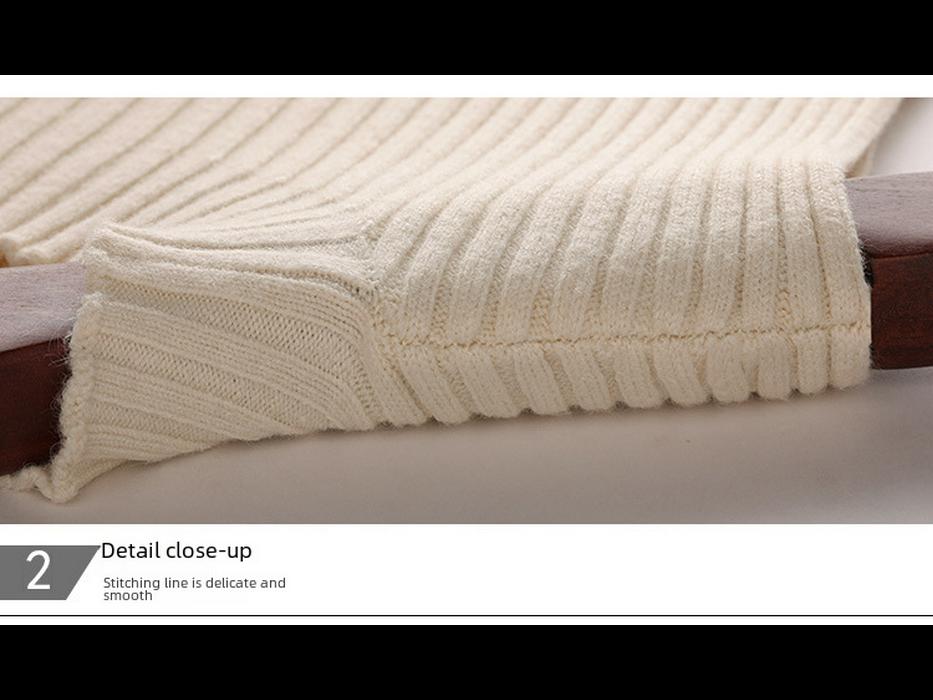 2024 Women's Early Autumn Long-Sleeve Sweater Dress Set: Loose Knit Cardigan and Wool Skirt