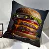 Pizza Hamburger Hot Dog Ice Cream Pillow Case Square Pillow Bedroom Sofa Leisure Comfort Cushion Car Home Decoration