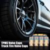 Tire Pressure Monitoring Valve Stem Caps Visual Tri-Color Alert Caps Waterproof Tire Pressure Gauge Replacement Caps for Cars Trucks SUVs