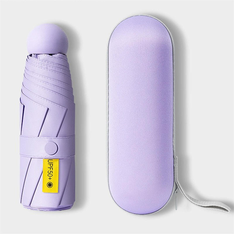 Мини-пять складных 6-костных зонтов, устойчивых к дождю и ветру, защита от ультрафиолета, портативный модный мужской и женский зонтик