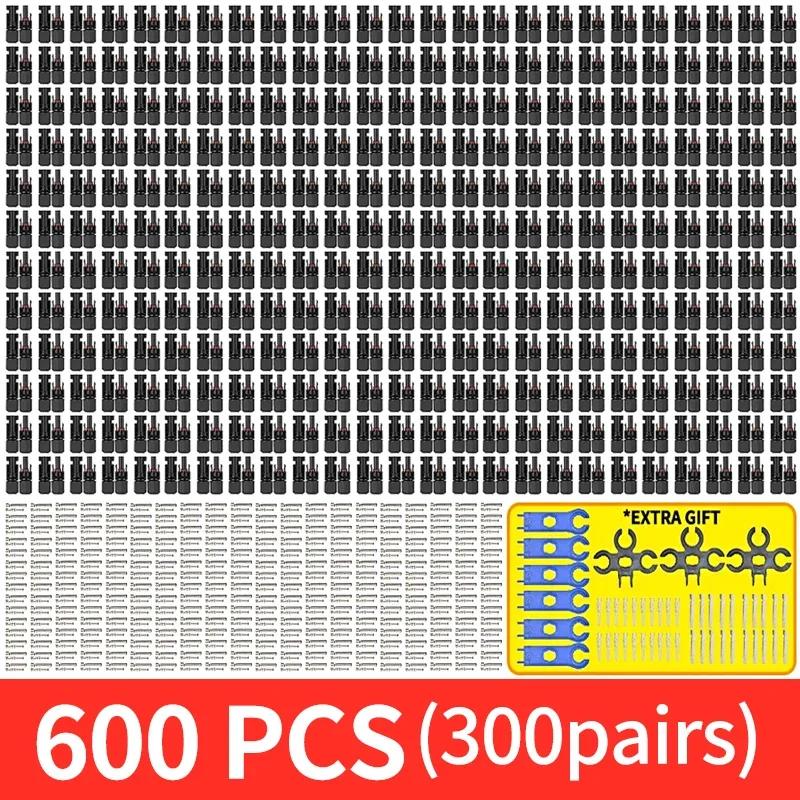 Комплект соединителей для солнечных панелей 600/400/200/100/10 шт., PV-вилка 1000 В постоянного тока 30 А, для фотоэлектрического кабеля MC 2,5/4/6 мм²