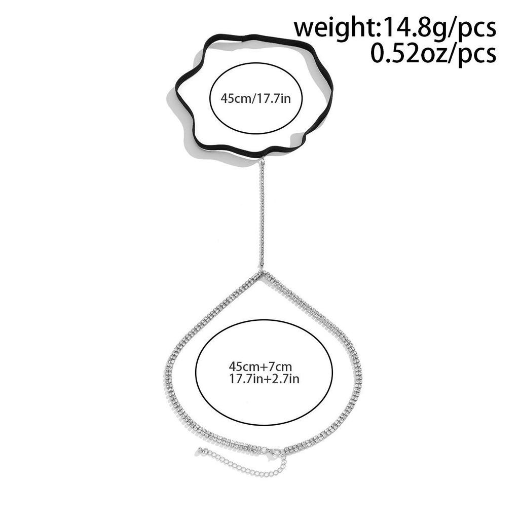 Европейская и американская многослойная цепочка на бедро со стразами - Сексуальное эластичное пляжное украшение на ногу для женщин