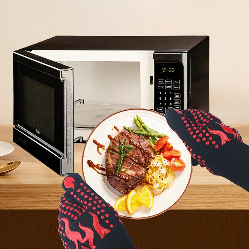 Golmud Heat-Resistant Gloves, 800-Degree Insulation, Thickened Anti-Scalding, Fireproof Flame-Retardant Silicone Microwave Oven Gloves GM580