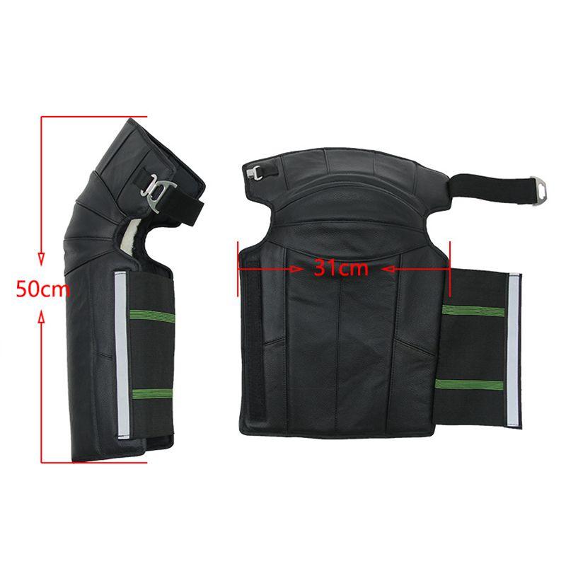 LMoDri кожаные шерстяные мотоциклетные наколенники унисекс теплые зимние для езды на холоде ветрозащитные наколенники для электрического велосипеда