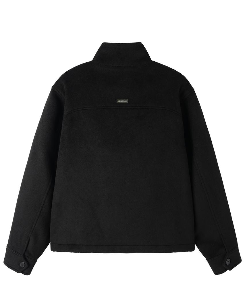 OPENYARD(OY) Wrap Short Coat - Black
