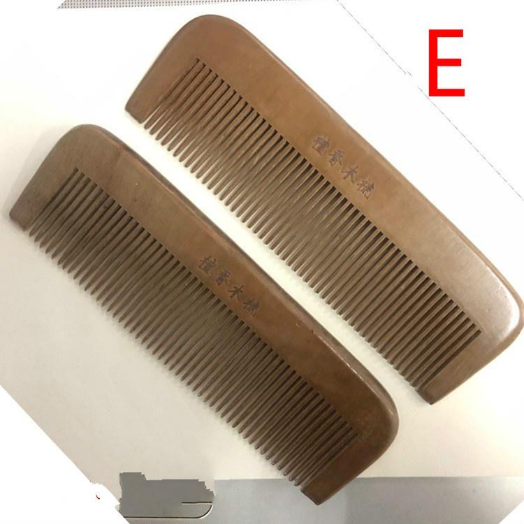Утолщенная расческа из натурального дерева сандалового дерева, бытовая деревянная расческа, антистатическая расческа от выпадения волос, аутентичный массаж U