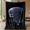 Soft Flannel Blanket Lightweight Cozy Bedroom Living Room CoverAlien Xenomorph