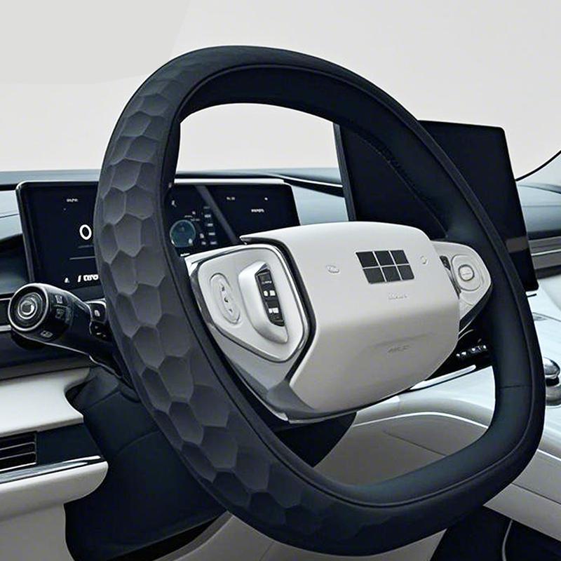 Для Geely EX5 Galaxy E5 2024-2025 Жидкий силикон Накладка на руль Мягкая, Влагоотводящая и Противоскользящая Автоаксессуары J1