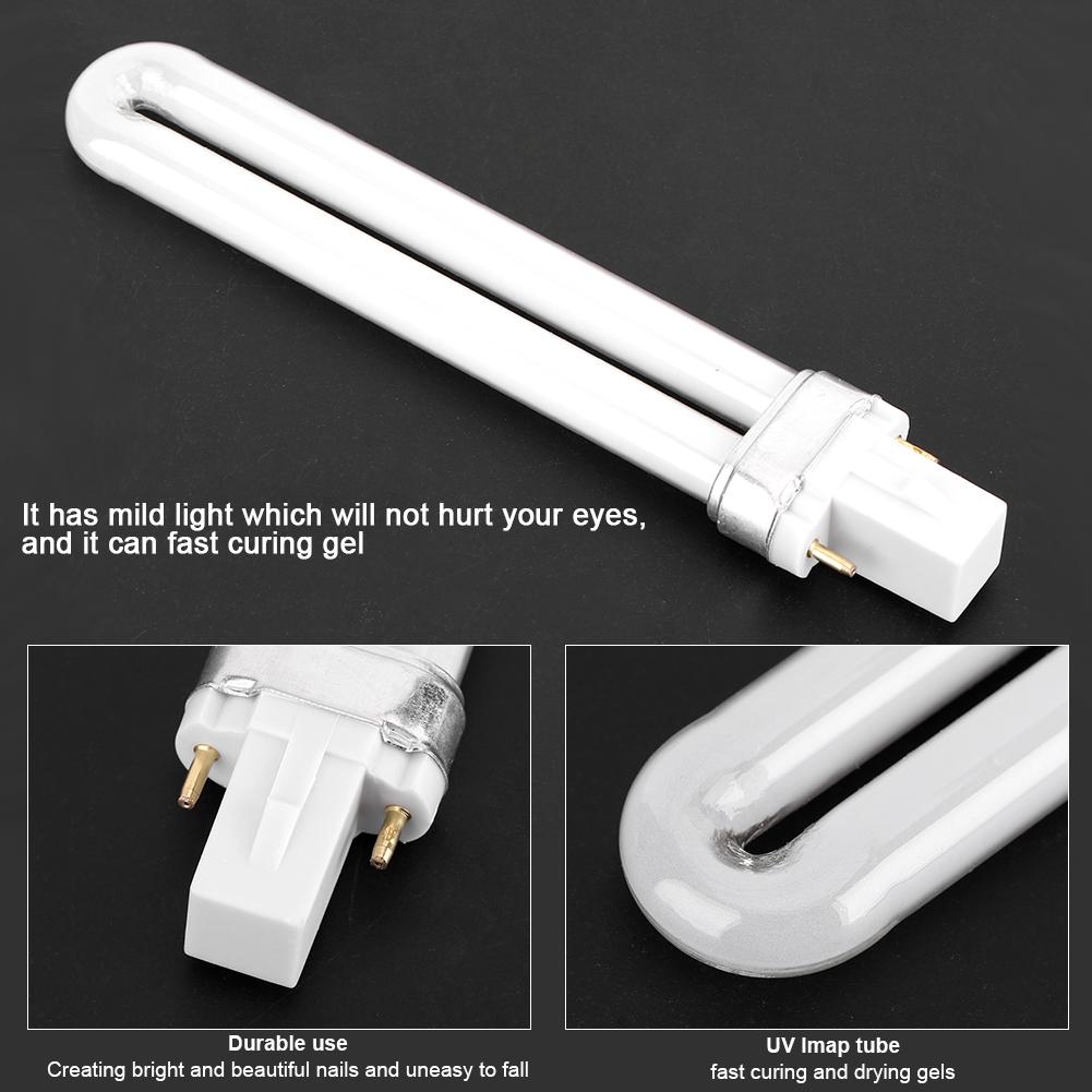 Nail Lamp Bulb 9W 4Pcs/Set Manicure UV Nail Dryer Lamp Bulb 9W Nail Polish Gel Curing Light Tube