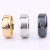 Unisex Naruto Konoha Leaf Village Logo Titanium Steel Ring Cosplay Jewelry