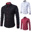 Mens Long Sleeve Shirt Button Up Business Work Smart Formal Tops