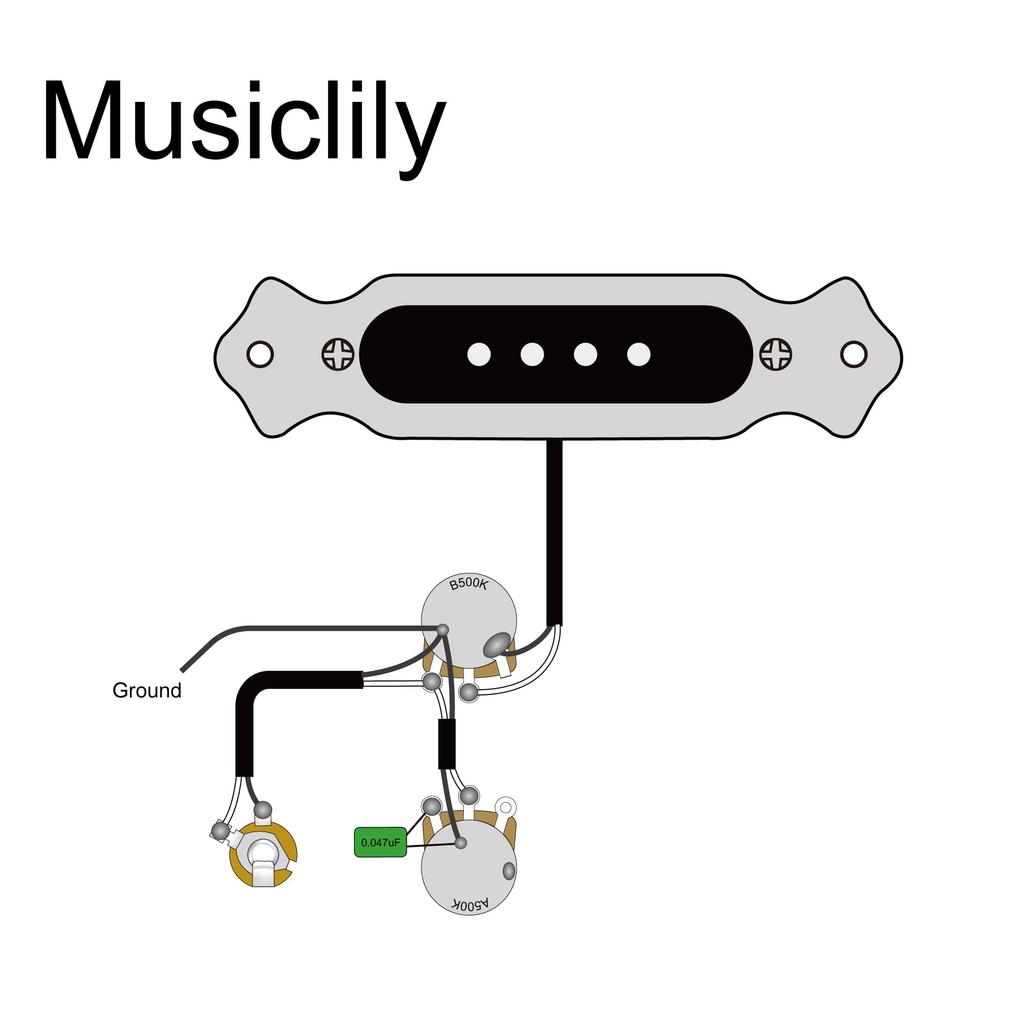 Musiclily 4-string guitar pickup harness set