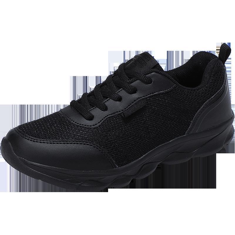 Женские черные нескользящие легкие кроссовки для бега – дышащие, повседневные, удобные для путешествий и работы