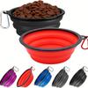 2 Pack Portable Collapsible Dog Cat Bowl with Clasp Travel Water Food Dish for Puppy Walking Parking Outdoors Traveling