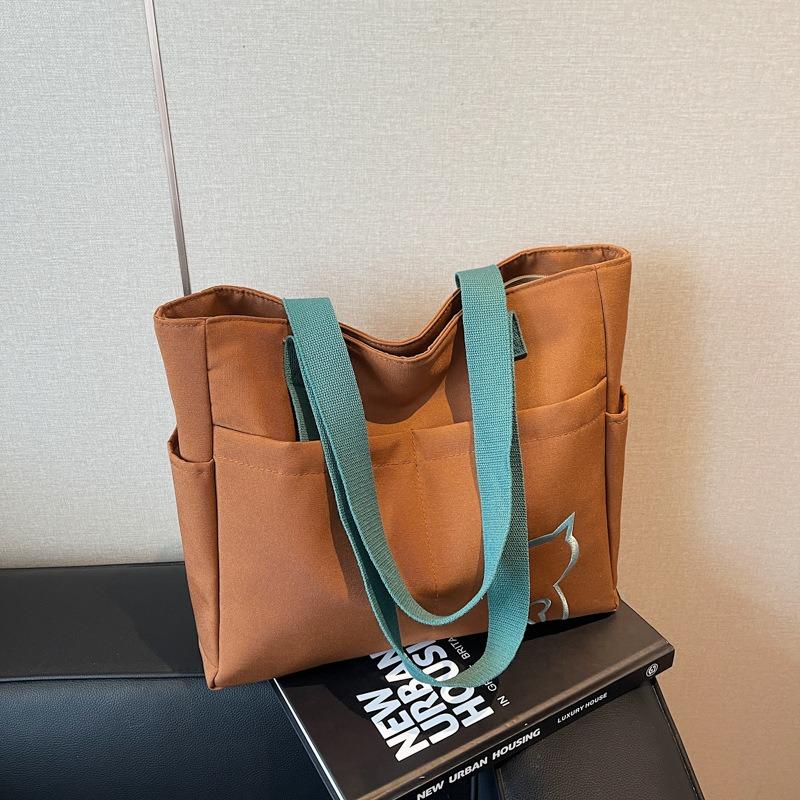 Холщовая сумка большой вместимости женская новая модная на плечо легкая сумка-тоут студенческая сумка для учебы сумка для поездок на работу