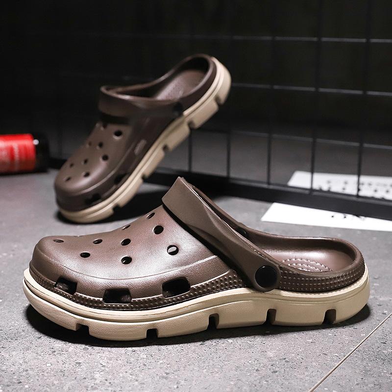 Сандалии Newbeads, дырявые туфли, домашние тапочки для пар, летние, с вырезом, с пряжкой, улыбающееся лицо, для мужчин и женщин, пляжные туфли на плоской подошвеrt5