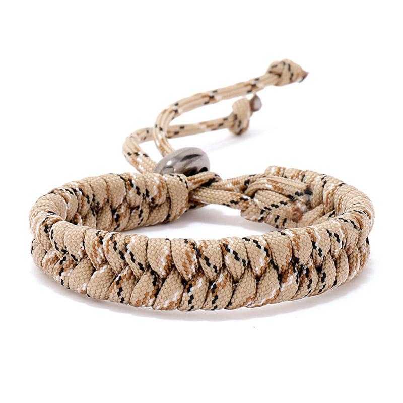 New Fashion 7 Colors Men Paracord Bracelet For Men Handmade Braided Wrap Braslet Outdoor Rescue Survival Braclet Adjustable