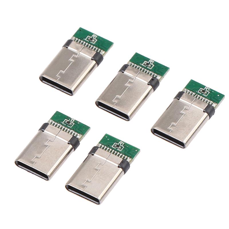 5 шт. USB 3.1 Type C Папа DIY Разъем-штекер для пайки Разъем на печатной плате-Homeclub