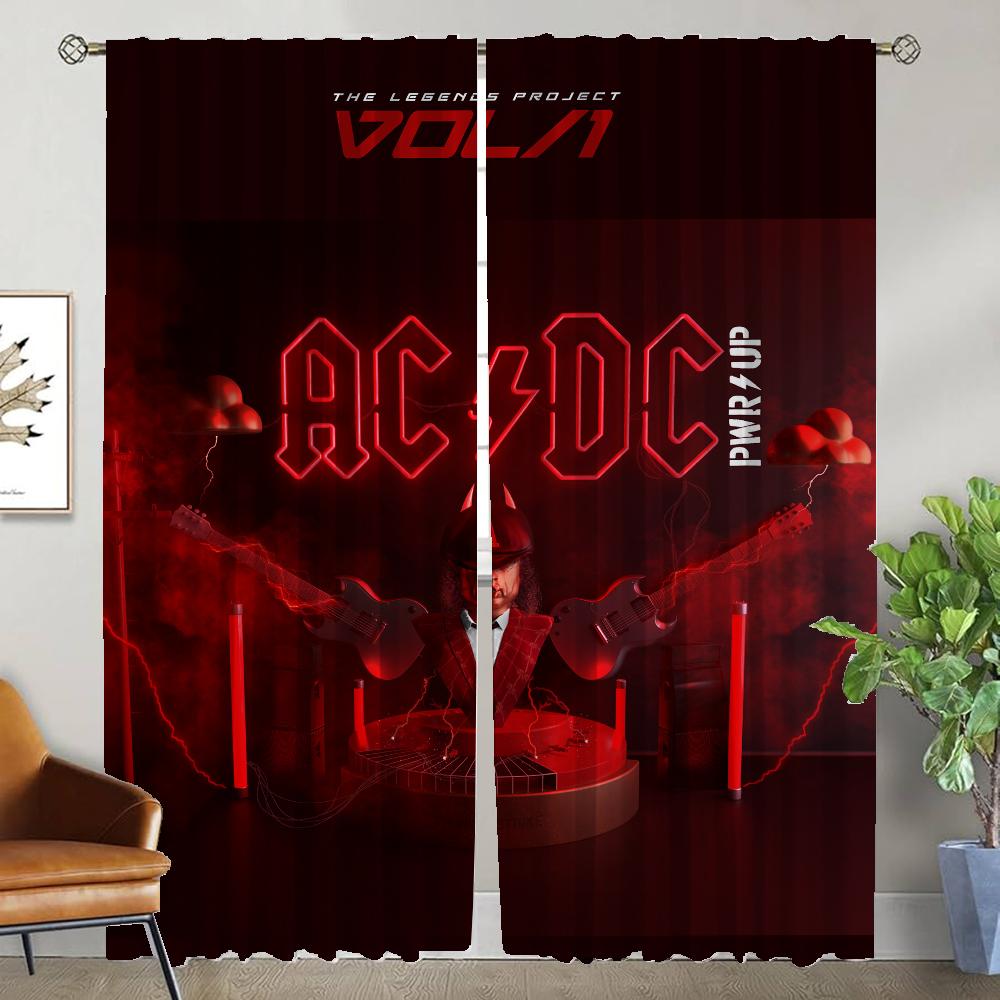 Рок-ACDC Хэллоуин Украшение Домашний Интерьер Шторы для Гостиной Занавески Тюль для Спальни Перегородка Кухня Элегантный
