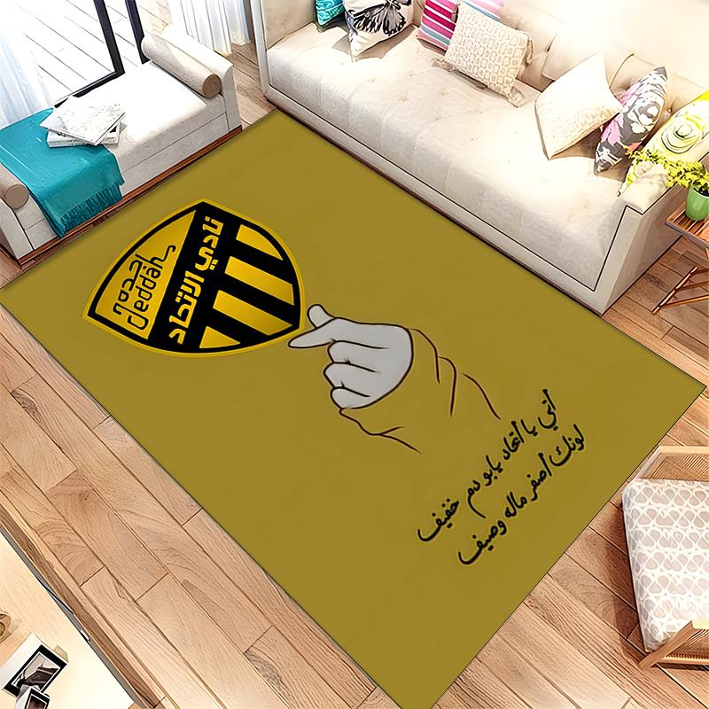Ittihad Club (1) Rug Suitable For Living Rooms Bedrooms Computer Rooms Dining Areas And Placement Under Tables And Chairs Also An Ideal Choice For Off
