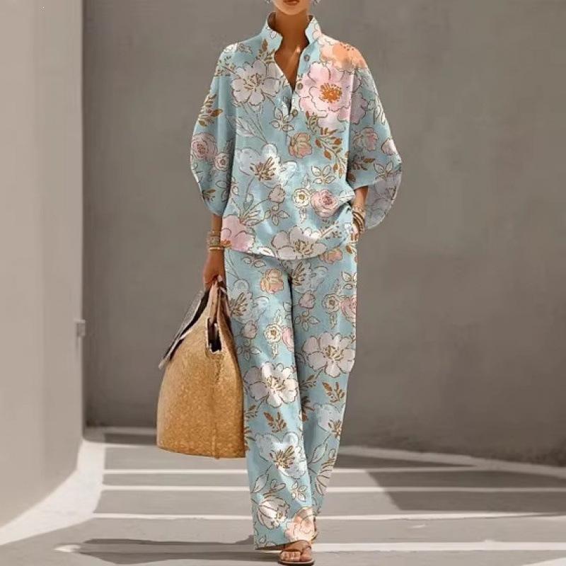 Ladies shirt set, a new 1116 fashion casual set.
