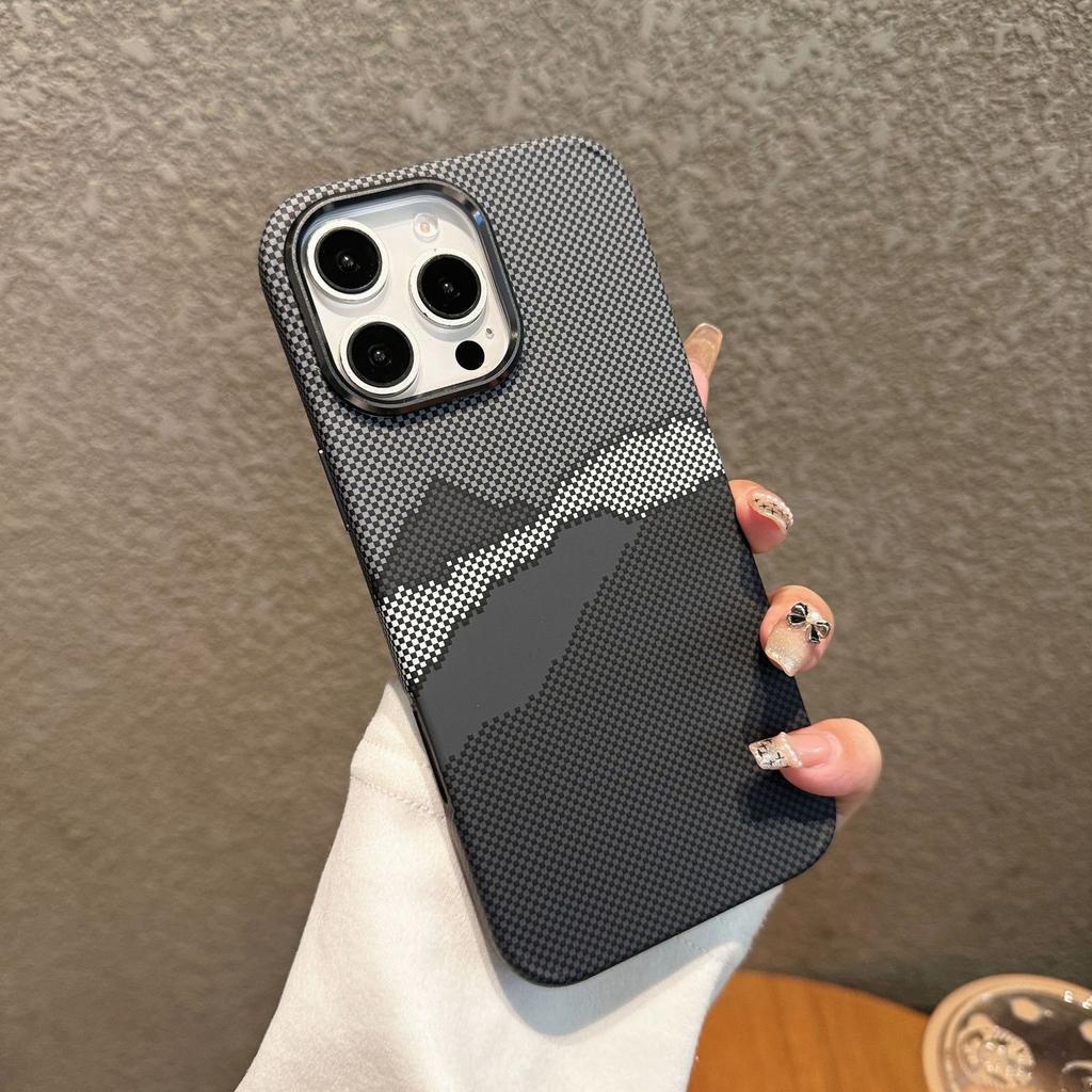 Применимо к чехлу для мобильного телефона iphone16, рисунок из кевлара, Apple 15PROMAX, углеродное волокно, магнитное крепление, 14, противоударный защитный чехол