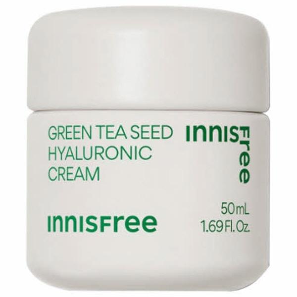 Innisfree Гиалуроновый крем с семенами зеленого чая (вегетарианский) – Интенсивное увлажнение (50мл)