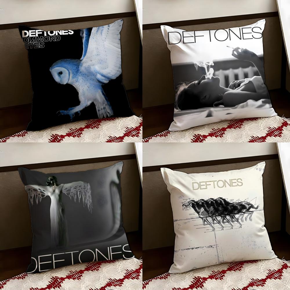 Band DDeftonesS Cushion Cover Reversible Soft Durable Pillow Cover Home Car MultiScene Use for Daily Comfort