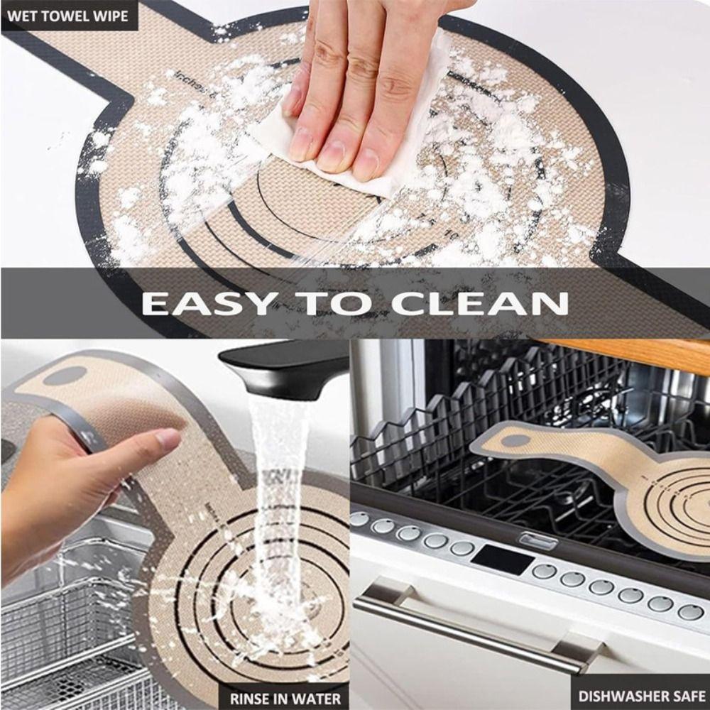 2Pcs Silicone Baking Mat Set Non-Stick Dough Transfer Mat Liner Bread Sling Kitchen Baking Tools