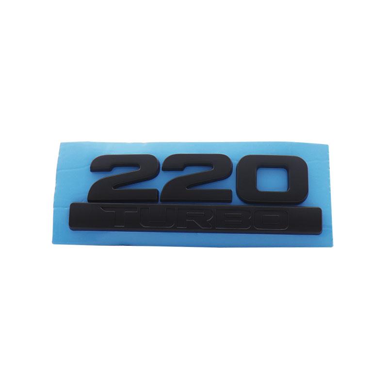 3D Premium TURBO 220 TURBO for Car Fender Trunk Rear Bonnet Decal Emblem Badge Sticker Accessories