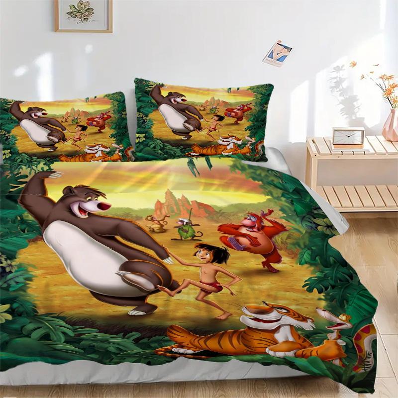 Jungle Book Adventure Print 3Pcs Bedding Setduvet Cover With 2 Bedropillowcase Home Birthday Gift