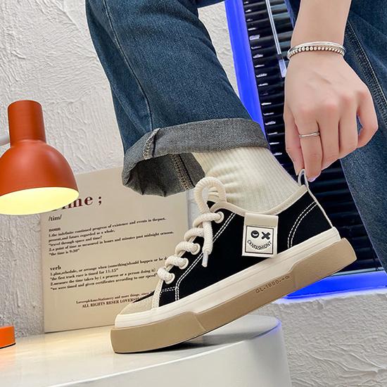 Летняя дышащая парусиновая обувь, женская универсальная студенческая обувь для скейтбординга, повседневная обувь на толстой подошве, модная обувь