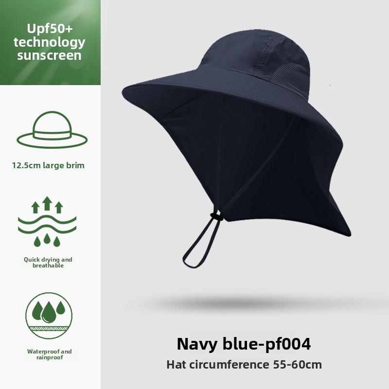 New Design Summer Nylon Outdoor Sunscreen Fisherman's Hat Large Brim Adjustable Quick-drying Breathable Waterproof Anti-UV
