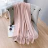 Women's Spring and Summer Literary Korean Version Long Solid Color Shawl Thin Versatile Neck Protection Scarf Air-conditioned Exterior
