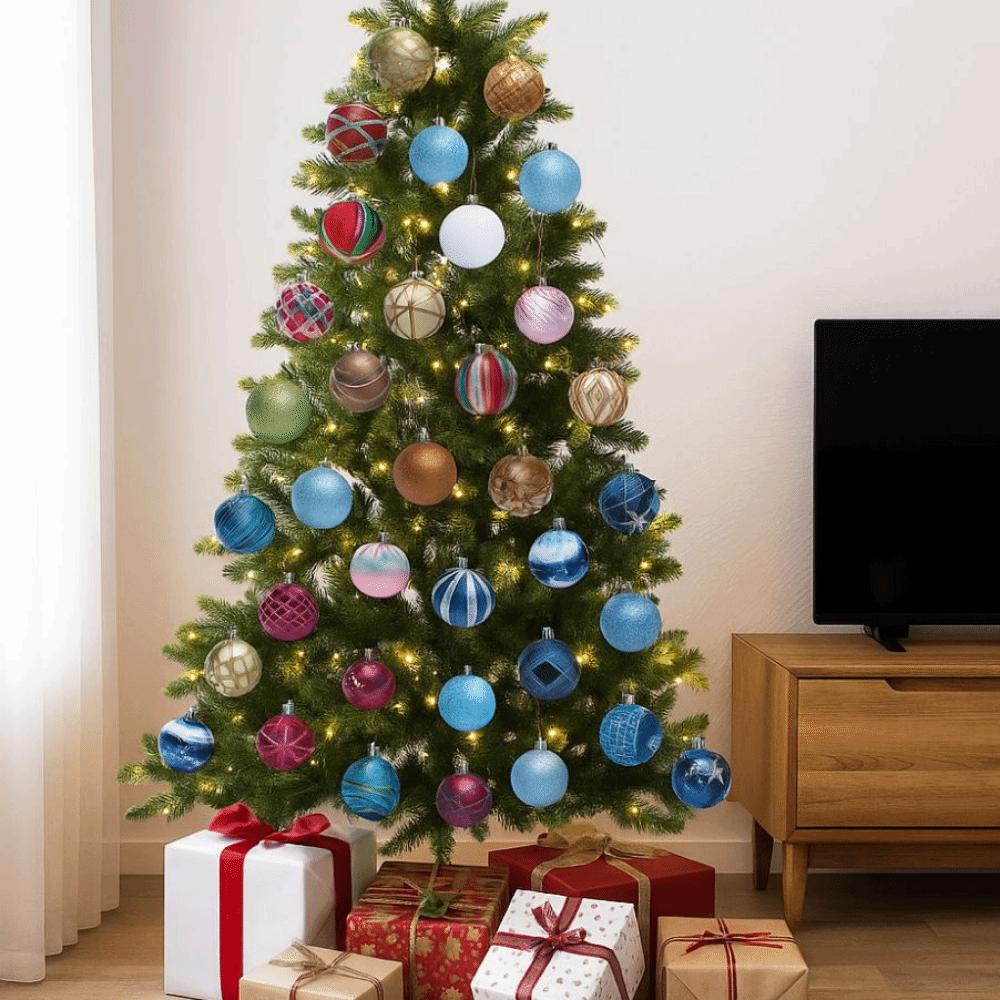 Гальванизированный Рождественский Подвесной Шар Небьющийся Украшение для Рождественской Елки Фотореквизит