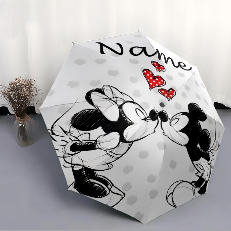 Personalized Name M-Mickey  Print Umbrella - Automatic Open/Close, Eight-Rib Durable Frame, Automatic Folding Umbrella