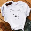 We Bare Bears T-Shirt For Women Short Sleeve Casual Girls Tops Anime Cartoon T-Shirt