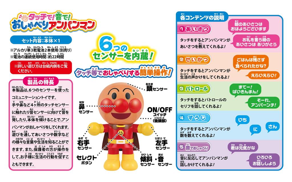 AGATSUMA Talking Anpanman Touch! Sound!