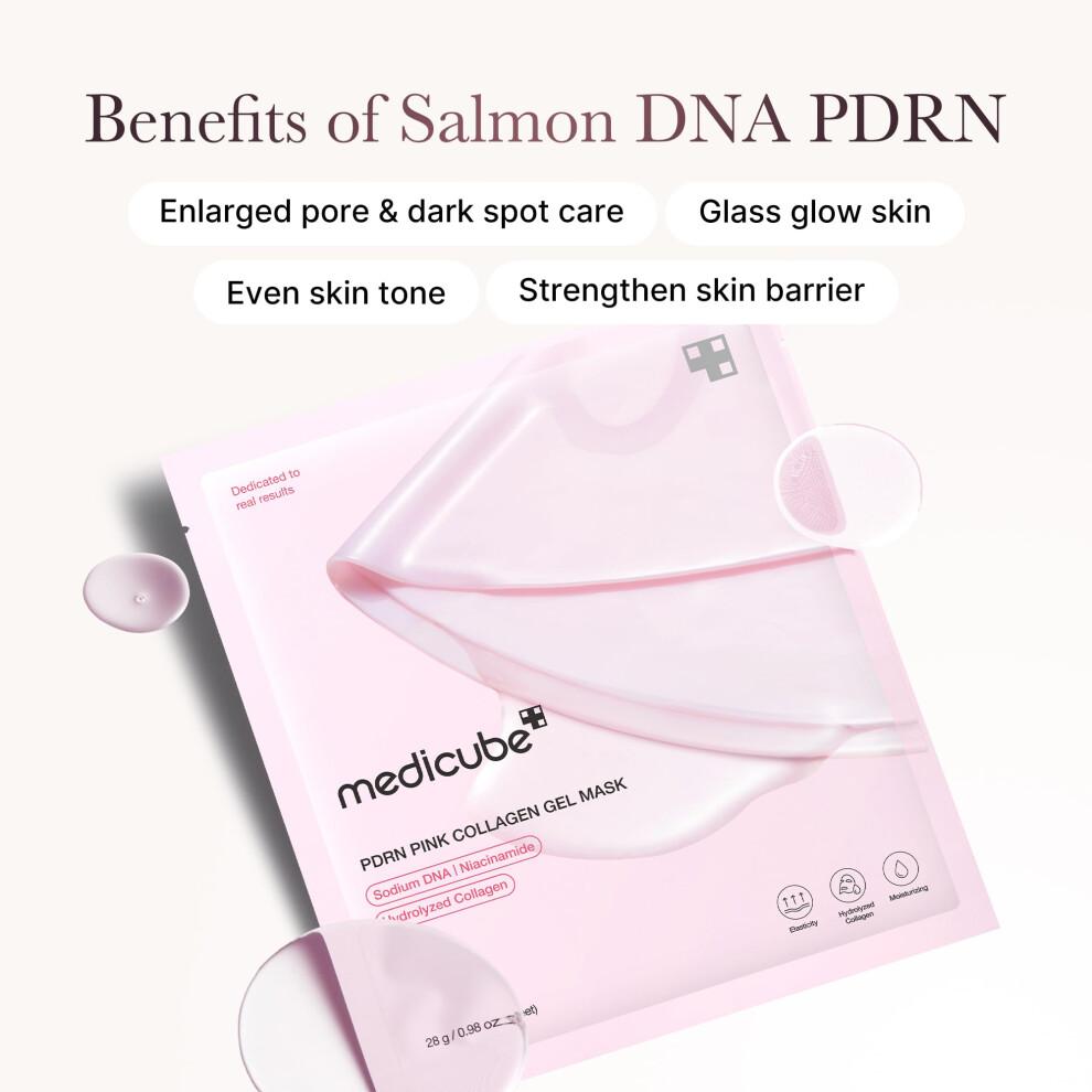 medicube Salmon DNA PDRN pink collagen jelly gel mask | overnight face mask for glass glow skin- elasticity, hydrating, firming and moisturizing |
