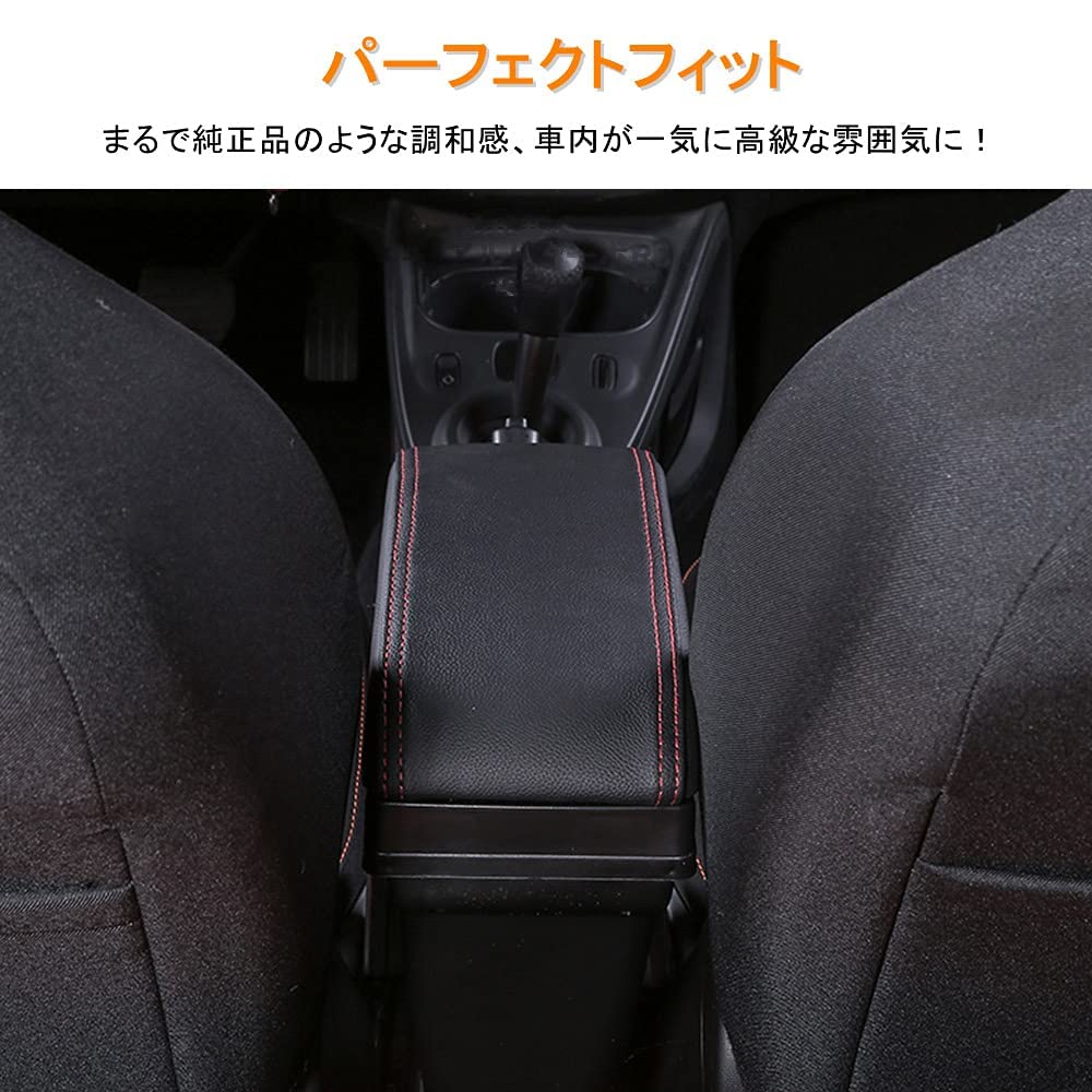 Akmsx JIMNY Car Armrest for and JB74 No Assembly Large Capacity Storage Center Console Box with USB Charging Cloth Ideal for Driving JB23, JB33, JB43,