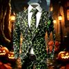 Мужская куртка в стиле business casual с вырезом на лацканах, с длинным рукавом и принтом на Хэллоуин, для осени и зимы