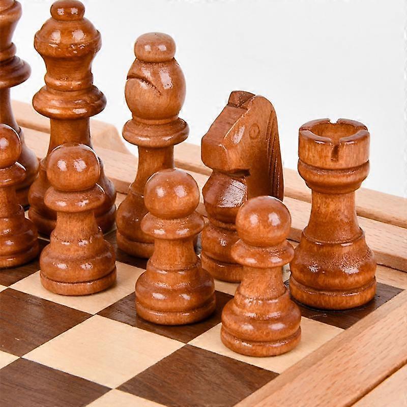 Wood Board Games Set Parent-child Interactive Desktop Educational Toys Beginner Chess Set For Kids And Adults