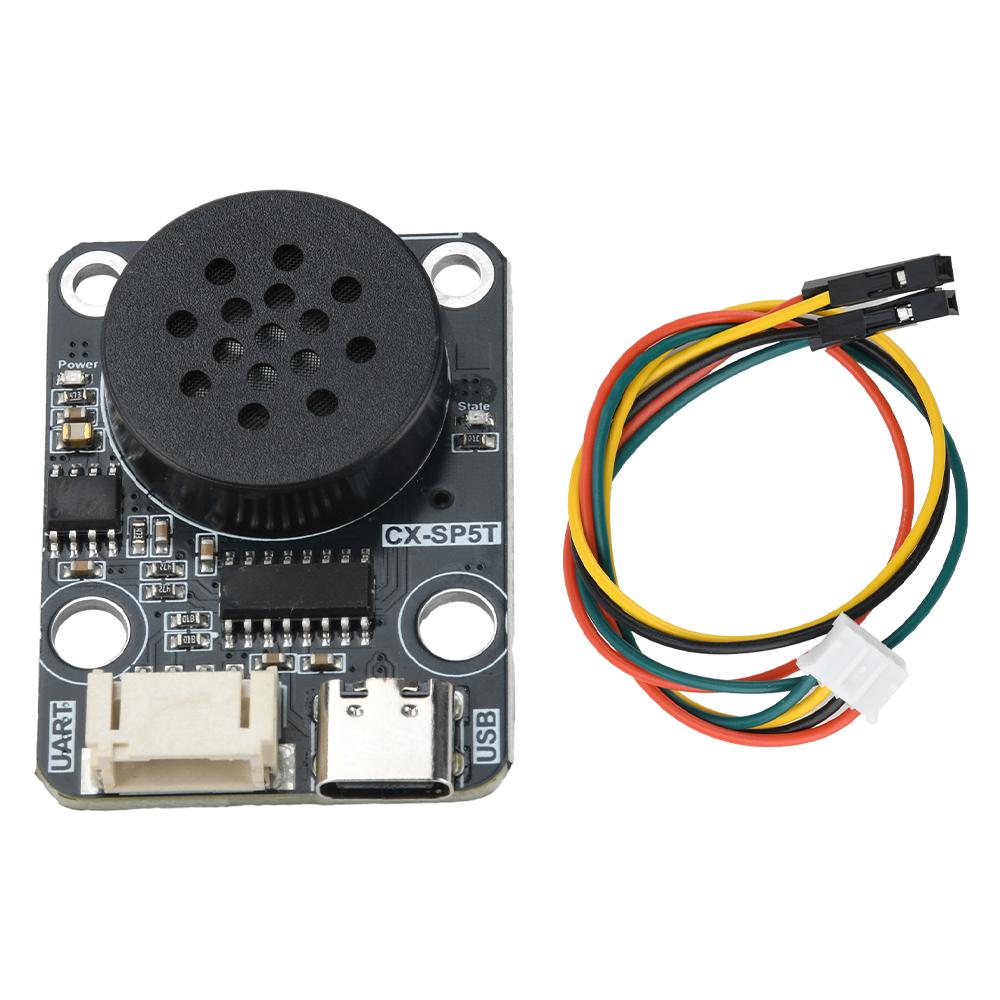 Модуль воспроизведения голоса MP3 DC 3.3-5V, интеллектуальное голосовое вещание MP3, управление через последовательный порт UART, карта TF для Arduino