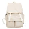 Solid Color Motorcycle Neutral Men and Women's Large Cover Backpack Japanese and Korean Casual Style Single-shoulder Backpack
