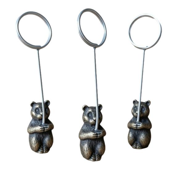 3Pcs Note Holder Stable Anti-Corrosive Spiral Clip for Notes Photos Menus Business Cards Retro Zodiac Desktop Ornament Unique Gift for Collectors