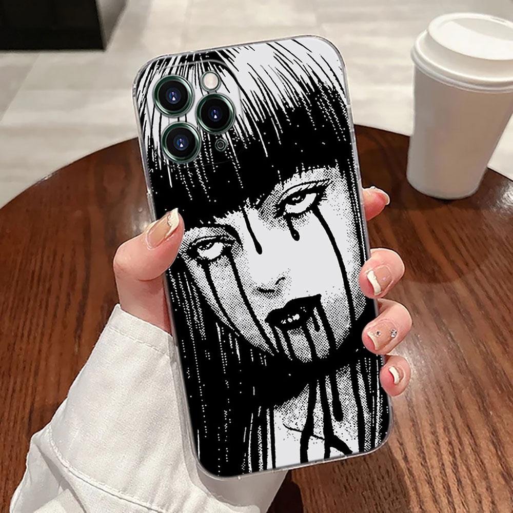 Хоррор Комикс Т-Томиэ-Дзюндзи Ито Манга Прозрачный Чехол Для Apple iPhone 17 16 15 14 13 12 11 Pro Max Plus 16E 17Air Чехол для Телефона